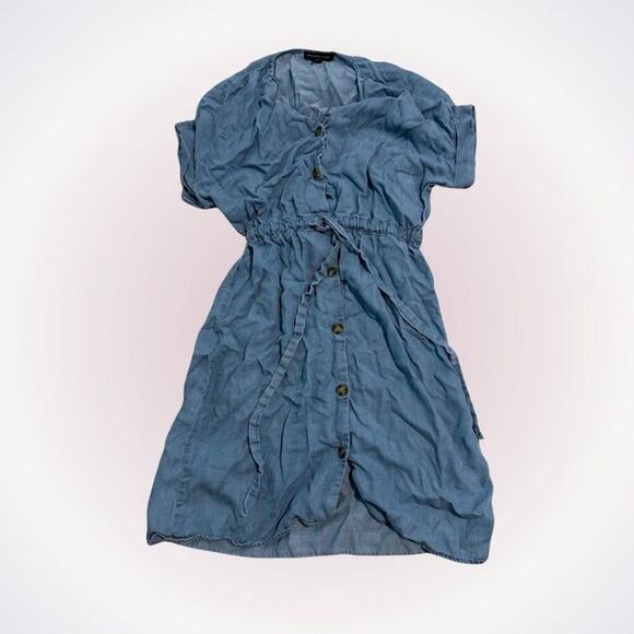 Saks fifth avenue dress blue chambray style dress | Sz S - Picture 1 of 7